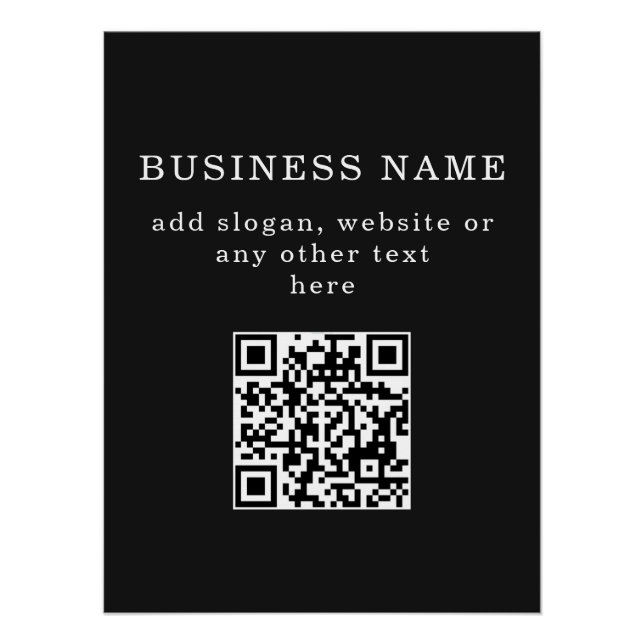 Pôster Código QR promocional empresarial (Frente)