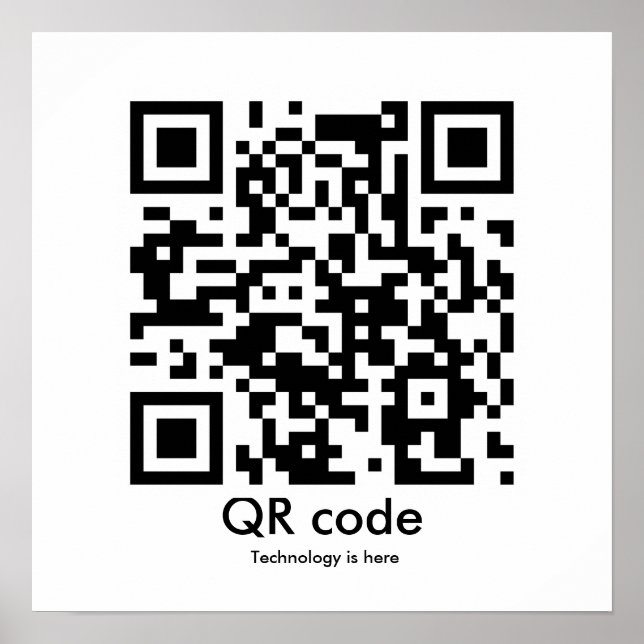 Pôster Código QR, Tecnologia está aqui (Frente)