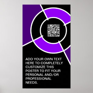 Pôster código roxo do bullseye QR