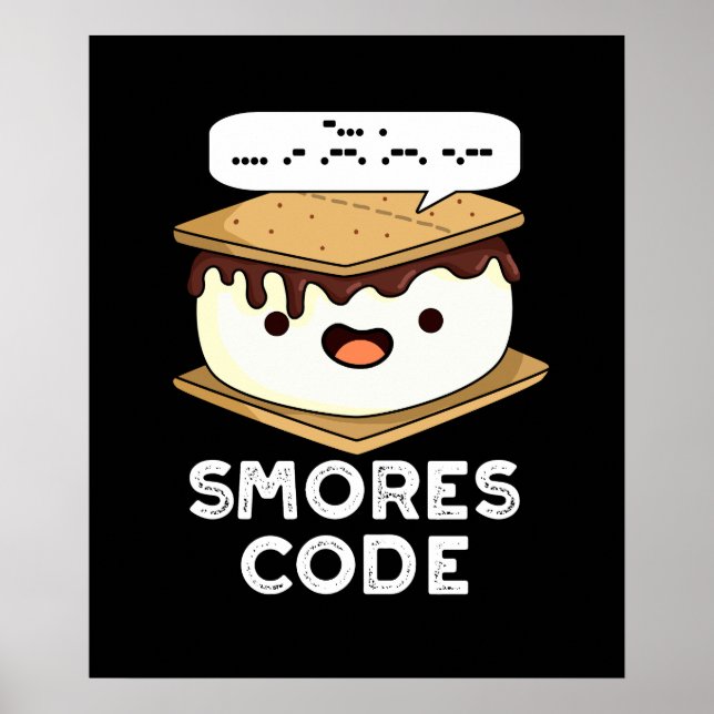Poster Código Smores Comida engraçada Torre Escuro BG (Frente)