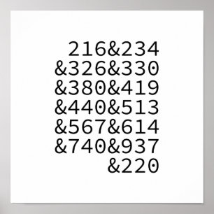 Poster Códigos de área Ohio