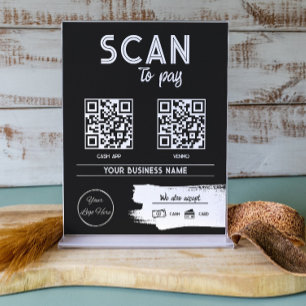 Poster Códigos QR de preto urbano 2 escaneamento masculin