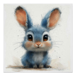 Pôster Coelhinho Blue Bunny: Um Coelhinho Cheio de Fantas