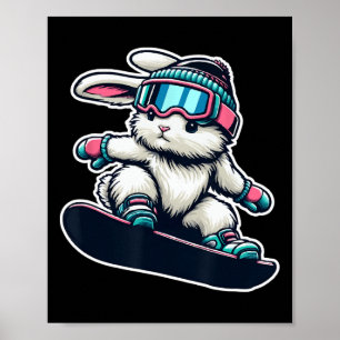 Poster Coelhinho Bonito Executando Chupetas de Truque de