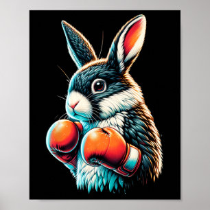 Poster Coelhinho Com Luvas De Boxing