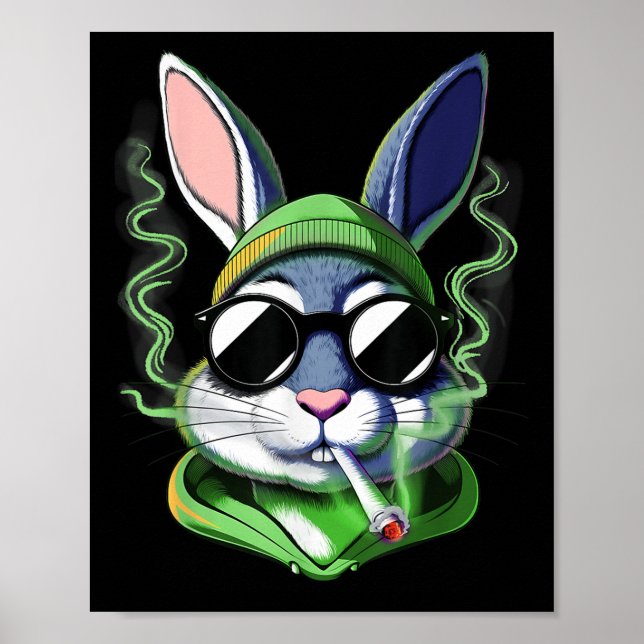 Poster Coelhinho da Páscoa da Camisa do felz pascoa (Frente)