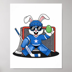 Poster Coelhinho da Páscoa Goleiro de Hóquei no Gelo Home