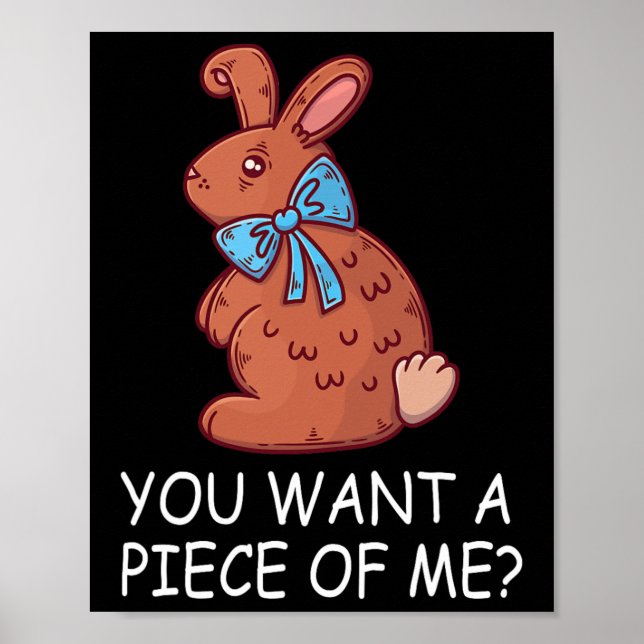 Poster Coelhinho De Chocolate Você Quer Um Pedaço De Mim  (Frente)
