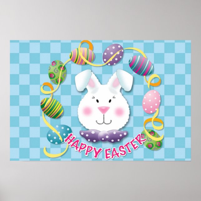 Poster Coelhinho de Páscoa Fofo (Frente)