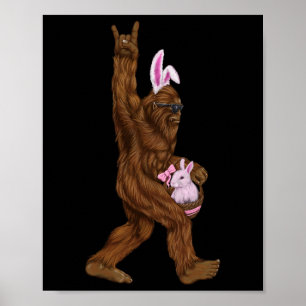 Poster Coelhinho De Pé-Grande páscoa Num Bolso É Divertid