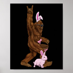Poster Coelhinho De Pé-Grande páscoa Num Bolso É Divertid