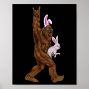 Poster Coelhinho De Pé-Grande páscoa Num Bolso É Divertid