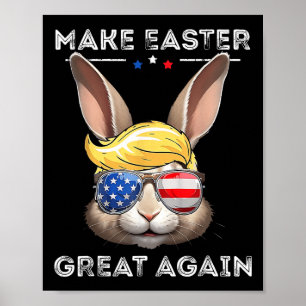 Poster Coelhinho engraçado do Trump faz a Páscoa Grande N