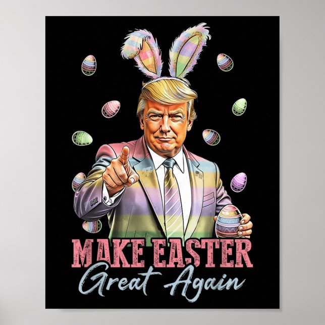 Poster Coelhinho Engraçado Faz Excelente De Páscoa Novame (Frente)