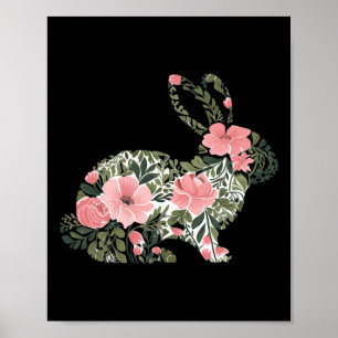 Poster Coelhinho Floral de Primavera Coelho da Páscoa Bon