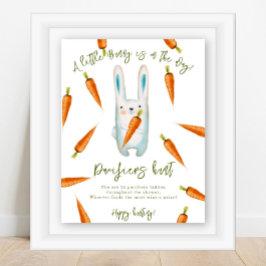 Poster Coelhinho - Jogo de caça ao chupeta baby shower