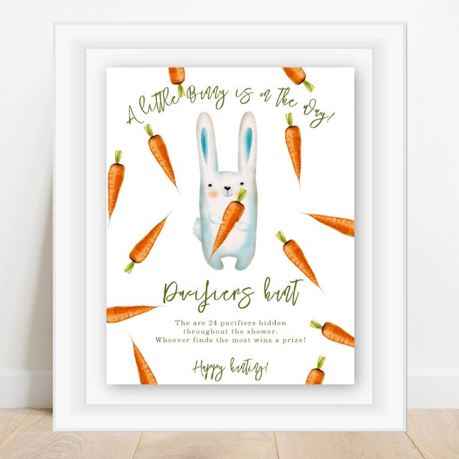 Poster Coelhinho - Jogo de caça ao chupeta baby shower (Criador carregado)