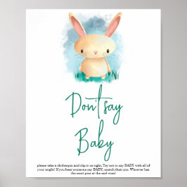 Poster Coelhinho - Não diga bebê