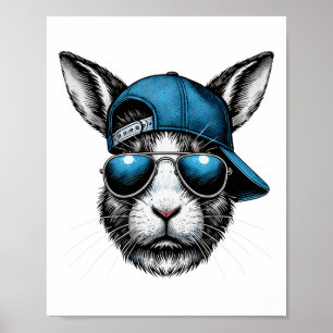 Poster Coelhinho Rosto Que Pulga Felz pascoa Dia Garoto 1