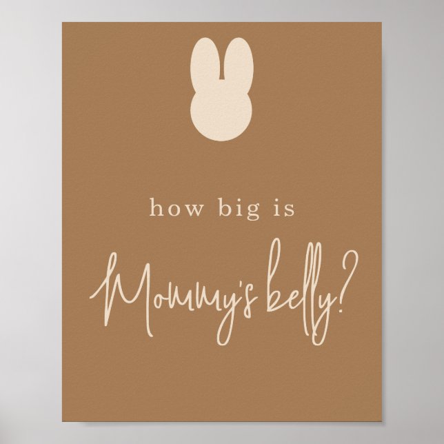 Poster Coelhinho Simples Quão grande é a barriga da Mamãe (Frente)
