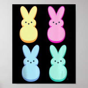 Poster Coelhinhos Páscoa Colorido Coelhinhos Doces Esquad