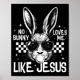 Poster Coelho Ama Como Jesus Engraçado para Crianças Mulh