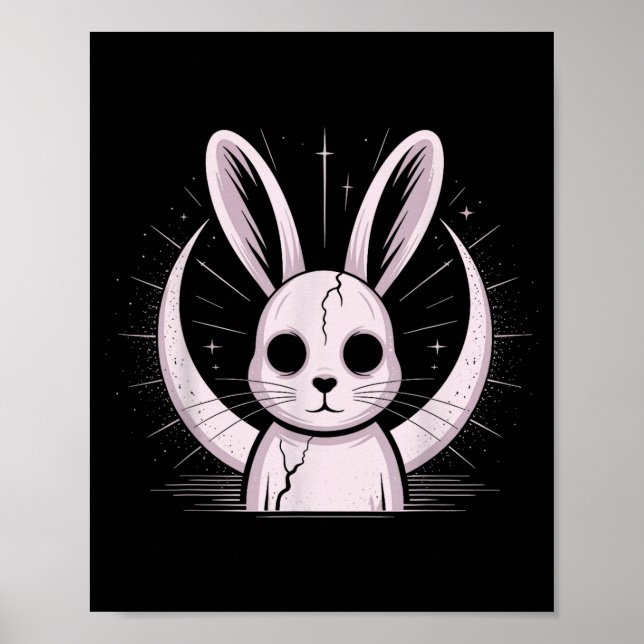 Poster Coelho ao Luar Nge Alt Coelho Horror Bruxa Lua C (Frente)