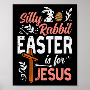 Poster Coelho Bobalhão Cristão Páscoa Para Jesus Homens M