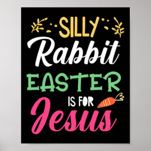 Poster Coelho Bobalhão Páscoa Para Jesus Religião Ressurr