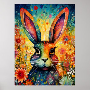 Poster Coelho Bunny Jardim de Chuva