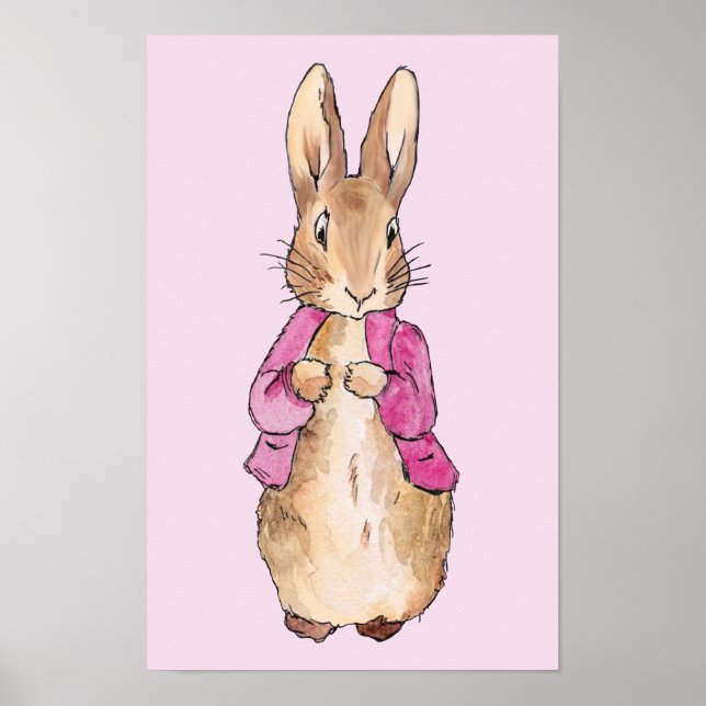 Poster Coelho clássico de coelho com jaqueta rosa Arte de (Frente)