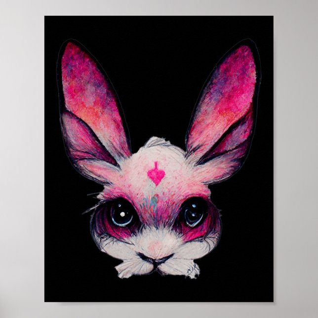 Poster Coelho Coelho Bonito Com Cores - Um Raio De Menina (Frente)