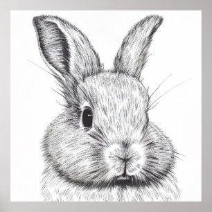 Poster Coelho Coelho Natureza Selvagem Imagem Animal