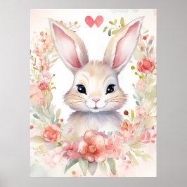 Poster Coelho com coroa