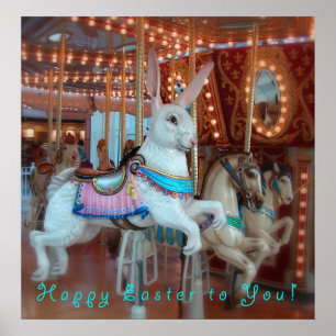 Pôster Coelho da Páscoa em Feliz-volta