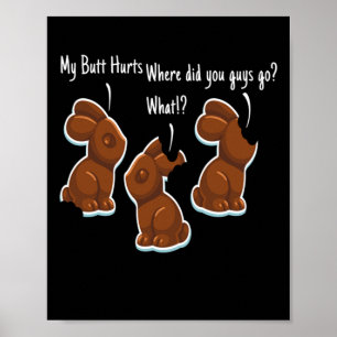 Poster Coelho de Chocolate Coelho de Páscoa Coelho de P