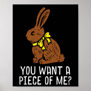 Poster Coelho de Chocolate Você Quer um Pedaço de Mim Div