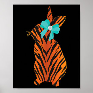 Poster Coelho de Páscoa do Ano do Tigre 2022 Animalzinho 