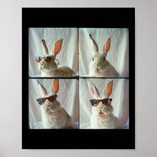 Poster Coelho de Páscoa no Estilo da Máquina de Fotos Ant
