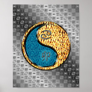 Poster Coelho do cancer e Fogo