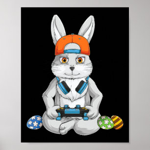 Poster Coelho do Dia de Páscoa Ovo Engraçado Meninos Meni