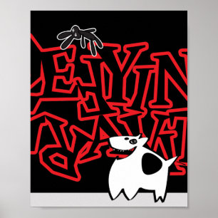 Poster Coelho & Doggy de provocação da gravidade