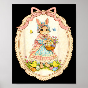 Poster Coelho feliz coelho engraçado para crianças menina