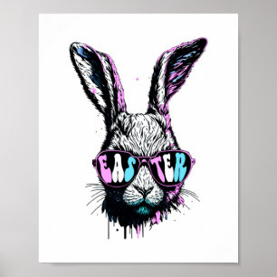 Poster Coelho Groovi Rosto Coelho Com Páscoa De Óculos So