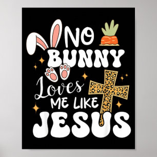 Poster Coelho me ama como Jesus Páscoa cristã engraçado