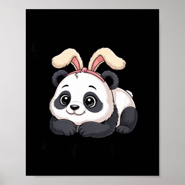 Poster Coelho Panda Fofo Algum Coelho Te Ama  (Frente)