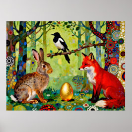 Poster Coelho, Pega, Raposa e “O Segredo da Floresta”