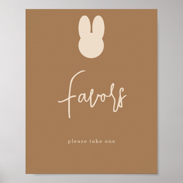 Poster Coelho Simples Obrigado / Favores  (Frente)