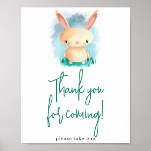 Poster Coelho Simples Obrigado por vir
