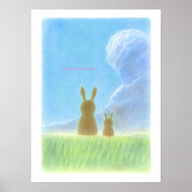 Poster Coelhos adoráveis (Frente)